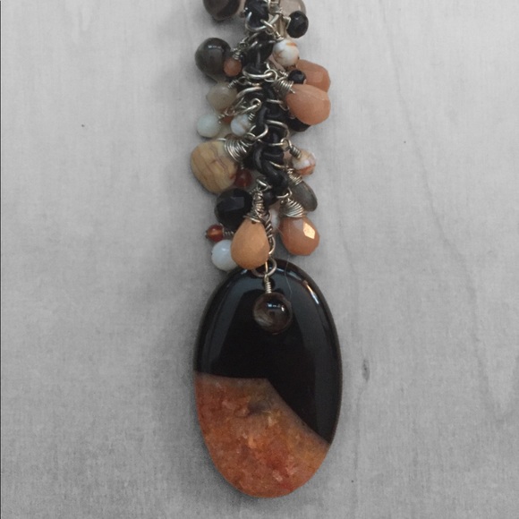 Handmade Agate & gemstone necklace by Katherine Morris Designs - Picture 2 of 4